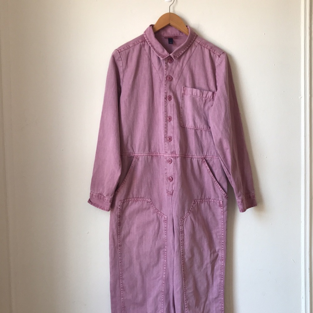 Universal Thread denim boiler jumpsuit pink lavender Cargo Utility 8 - Picture 8 of 16